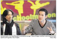 Ballettdirektor Xin Peng Wang (li.) und Ballettmanager Tobias Ehinger machten in der Gesamtschule